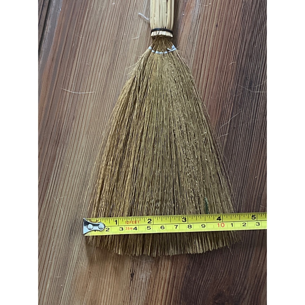 Vintage Natural Straw Whisk Broom Handheld Rustic Farmhouse Hearth Decor 12.5in - Picture 3 of 4